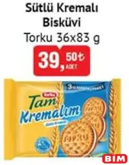 TORKU SÜTLÜ KREMALI BİSKÜVİ 3X83 G